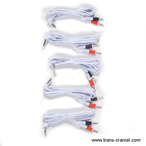 tDCS stimulator to electrode lead wire (5x)